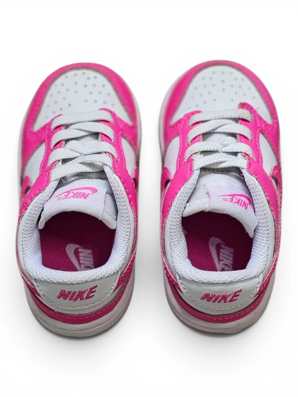 Nike Pink & White Low Top Sneakers Size 5C